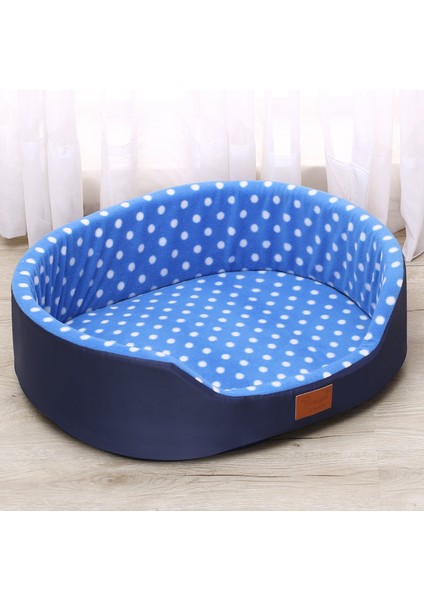 Mavi Stil 38X29X13 cm Sonbahar ve Kış Sıcak Evcil Hayvan Köpek Kedi Evrensel Yataklar Yumuşak Yastık Koltuk Yatak Küçük Orta Köpek Kürklü Rahat Yavru Yuva Mat Pad (Yurt Dışından)