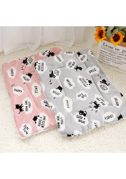 Gri Tarzı 50X35CM Küçük Orta Büyük Köpekler Için Sıcak Yatak Matı Yumuşak Polar Yavru Kedi Battaniye Köpek Yatağı Dinlenme Minderi Yuva (Yurt Dışından) fırsatları