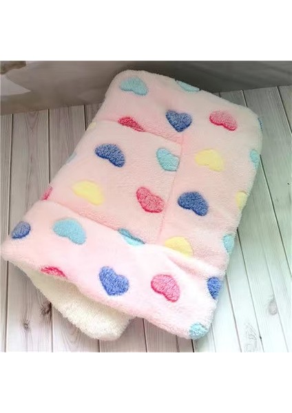 Pembe Aşk Tarzı 2-40X57CM Köpek Kedi Yumuşak Polar Yatak Matı Yavru Chihuahua Yastık Ev Halısı Sıcak Tutma Örtüsü (Yurt Dışından)
