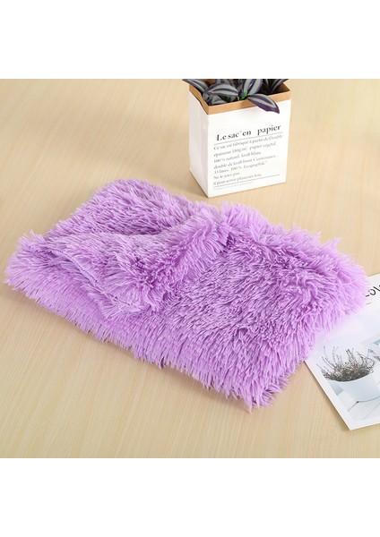Mor Tarzı S 56X36CM Yumuşak ve Sıcak Polar Pet Battaniyesi Evcil Hayvan Yatak Matı Yastık Mağara Kanepe Ekstra Yumuşak Sıcak Pet Atkı Battaniyeler (Yurt Dışından)