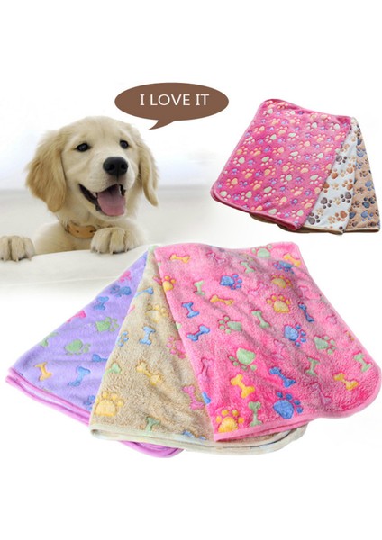 Kırmızı Ayak Izleri Stili 20X20CM Köpek Kedi Yatağı Battaniye Koltuk Yumuşak Halı Malzemeleri (Yurt Dışından) fiyatları
