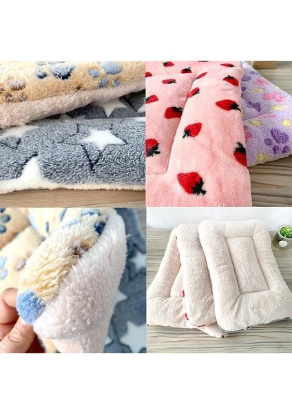 Bej Ayak Izleri Stili 48X34CM Kare Flanel Köpek Yatağı Sıcak ve Nefes Alabilen Yumuşak Yatak Matı - Küçük Orta Büyük Köpekler ve Kediler Için Pet Yatakları (Yurt Dışından) indirimleri
