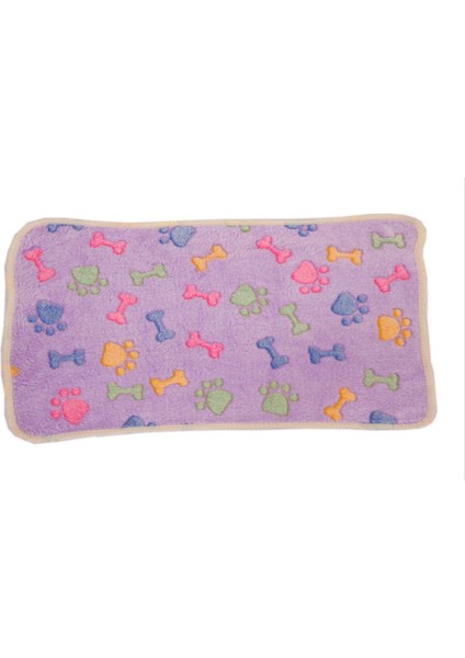 Mor Kemikler Stili 76X53CM Köpek Kedi Yatağı Battaniye Koltuk Yumuşak Halı Malzemeleri (Yurt Dışından)