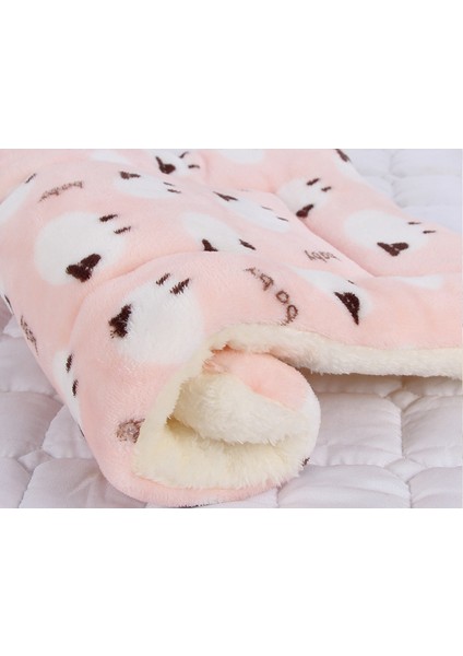 Pembe Kuzu Stili S Beden Köpekler Kediler Battaniye Yatak Mat Yumuşak Mercan Polar Polar Kış Kalın Sıcak Uyku Köpek Yatakları Küçük Evcil Hayvan Orta Tedarik (Yurt Dışından)
