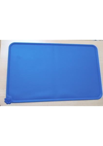 Mavi Stil 47X29,5 cm Su Geçirmez Evcil Hayvan Matı Köpek Kedi Katı Renk Silikon Evcil Hayvan Yem Matı Kase Içme Matı Köpek Mama Yerleştirme Altlığı Kolay Yıkama Toksik Olmayan (Yurt Dışından)