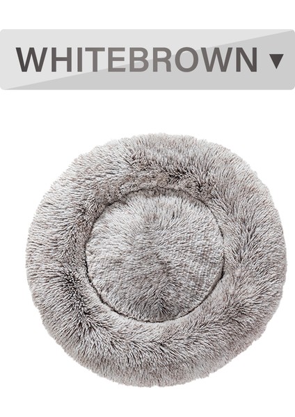 Beyaz Kahverengi Tarzı No.40 Beden Büyük Köpekler Için Yuvarlak Uzun Peluş Kedi Yatakları Kış Evcil Hayvan Ürünleri Yastık Süper Yumuşak Tüylü Rahat Kedi Mat Malzemeleri Aksesuarları (Yurt Dışından)