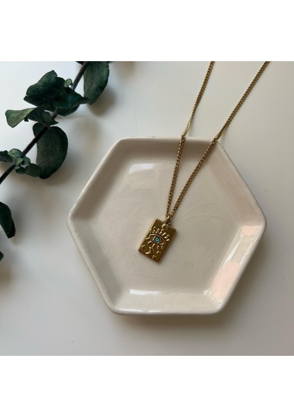 Çelik Plaka Göz Kolye