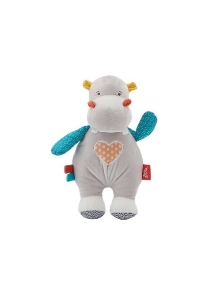 25 cm Gri Su Aygırı Bebek Oyuncağı, Dahili Zil Sesiyle Ebeveyn-Çocuk Etkileşimli Yatıştırıcı Peluş Bebek (Yurt Dışından)