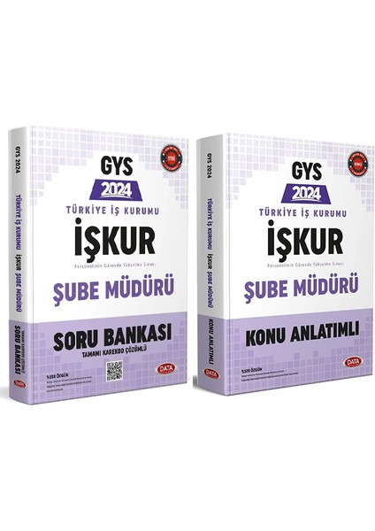 2024 GYS İşkur Türkiye İş Kurumu Şube Müdürü Konu Anlatımı Soru Bankası 2'li Set