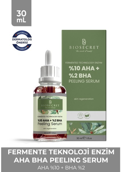 Aha Bha Serum Fermented Technology Enzym %10 Aha Anzym Comple- %2 Bha Peeling Serum