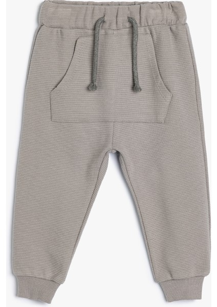 Basic Jogger Eşofman Altı Kanguru Cepli Beli Bağlamalı