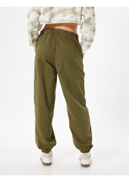Jogger Pantolon Kargo Cepli Beli Bağcıklı Slim Fit fırsatları