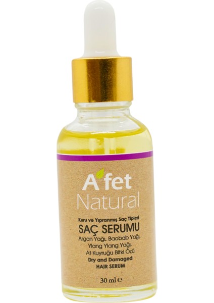 Saç Serumu 30ML Kuru ve Yıpranmış Saçlar - Hair Serum 30ML For Damaged And Dry Hair