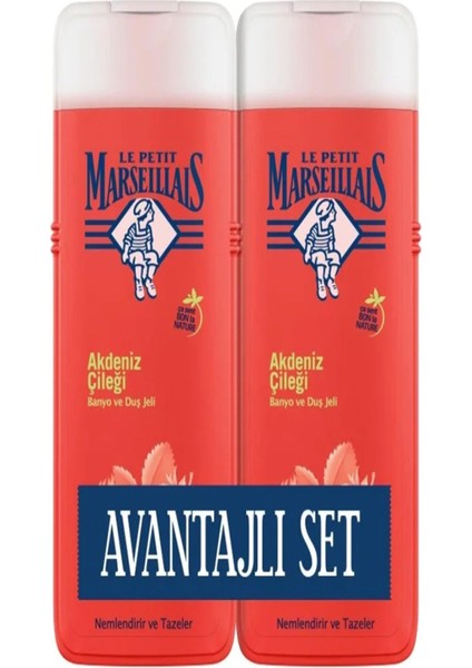 Le Petit Marseillals Duş Jeli 400ML 1+1 Paket Akdeniz Çileği 636184 *6