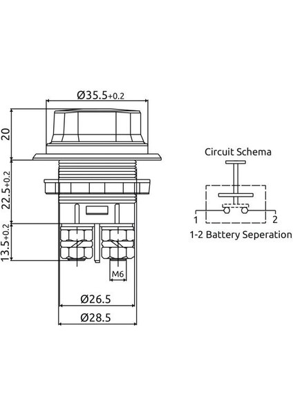 Akü Elektrik Mini Devre Kesici Şalter Dc Anahtar 12V 24V 100A fırsatları
