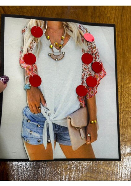 3 Boyutlu Taşlı Pullu Kadın Arma Dikiş Aplike 23X19 cm