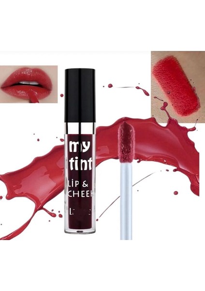 Dudak ve Yanağa Uygulanabilen Ruj ve Allık Kırmızı Tint Lip And Cheek