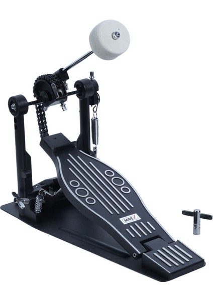 PD-10 Bateri Davul Single Kick Pedalı Çift Zincirli Ayarlanabilir Stabilizatör