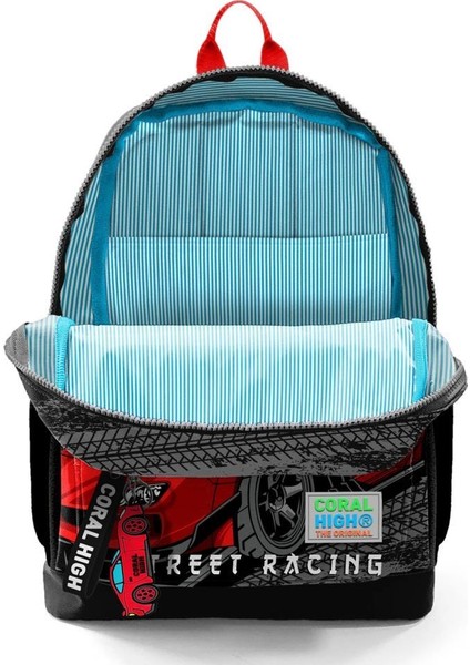 2li Set Araba Desenli Okul Çantası Beslenme 23747