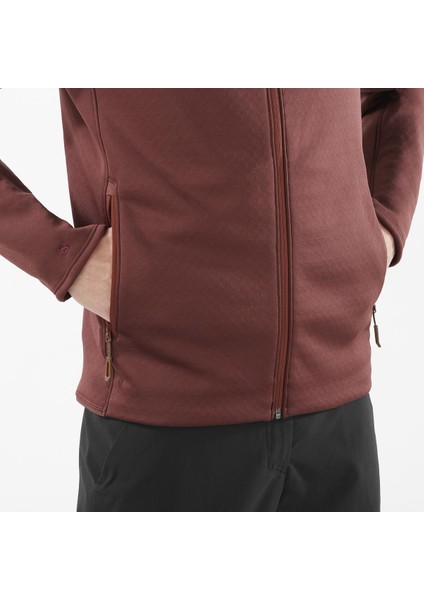 Essential Erkek Tam Fermuar Polar - Bordo modelleri