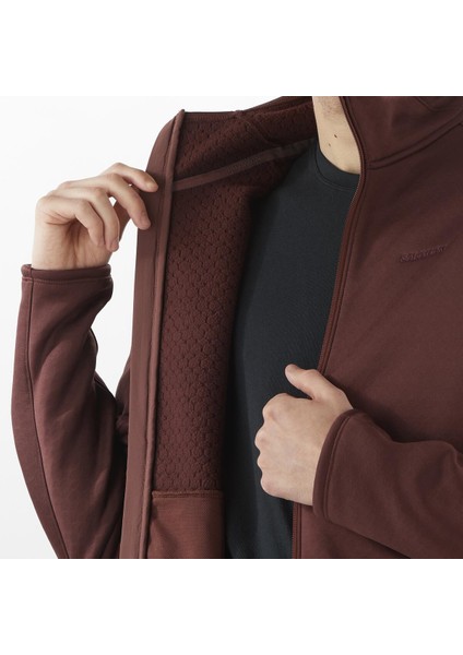 Essential Erkek Tam Fermuar Polar - Bordo indirimleri