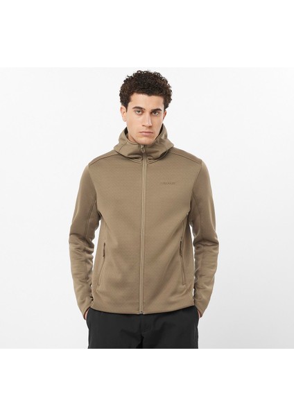 Essential Erkek Kapüşonlu Polar - Kahve