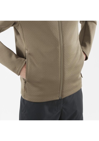 Essential Erkek Kapüşonlu Polar - Kahve