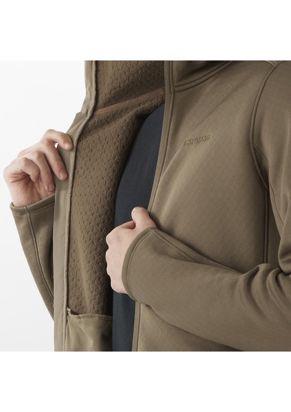 Essential Erkek Kapüşonlu Polar - Kahve