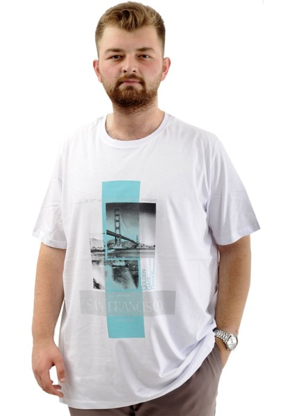 T-Shirt Bıs Yaka Francısco 24086 Beyaz