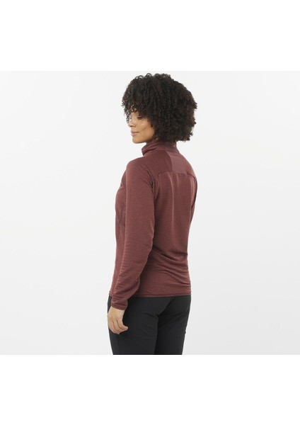 Essential Lightwarm Kadın Yarım Fermuar Polar - Bordo fiyatları