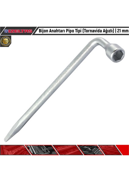 Bijon Anahtarı Pipo Tipi (Tornavida Ağızlı) 21 mm