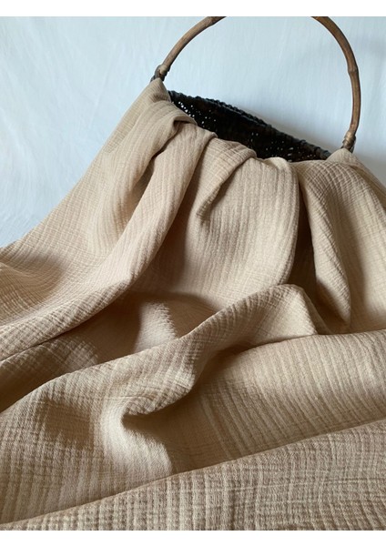 En150 X100 Çift Katlı Pamuk Müslin Kimono, Elbise, Bluz, Gömlek Ev Tekstil Ve Bebe Kumaşı Reg. Müs.