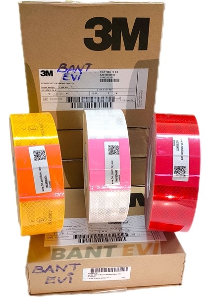 3m Reflektif Bant Sarı 55mmx5metre Tüvtürk Onaylı 3m 983 Diamond Grade Reflektör Şerit modelleri