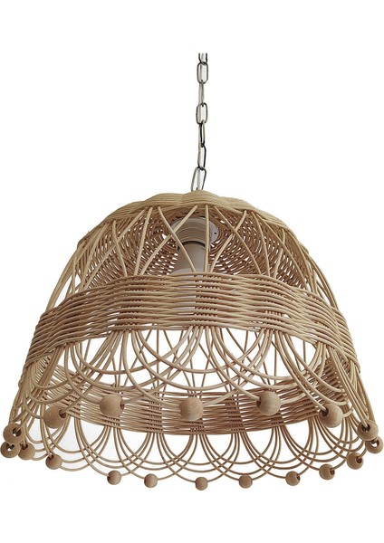Tekno Trust E27 Rattan Bambu Hasır Sarkıt Avize Boncuklu 35 Cm Bambu Kahverengi 1 20-37 Cm Salon / Oturma Odası indirimleri
