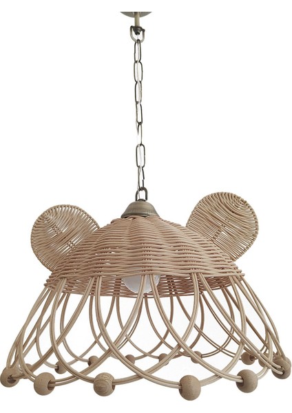 Tekno Trust 34 X 48 Rattan Bambu Hasır Sarkıt Ayı Tavşan Kulak Boncuklu Avize 35 Cm E27 Kahverengi 20-37 Cm 1 fırsatları