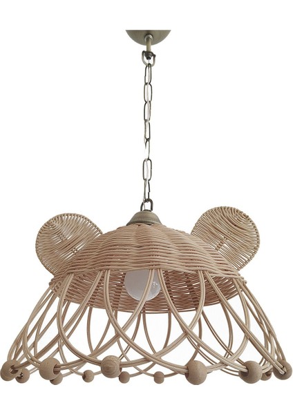 Tekno Trust 34 X 48 Rattan Bambu Hasır Sarkıt Ayı Tavşan Kulak Boncuklu Avize 35 Cm E27 Kahverengi 20-37 Cm 1 indirimleri