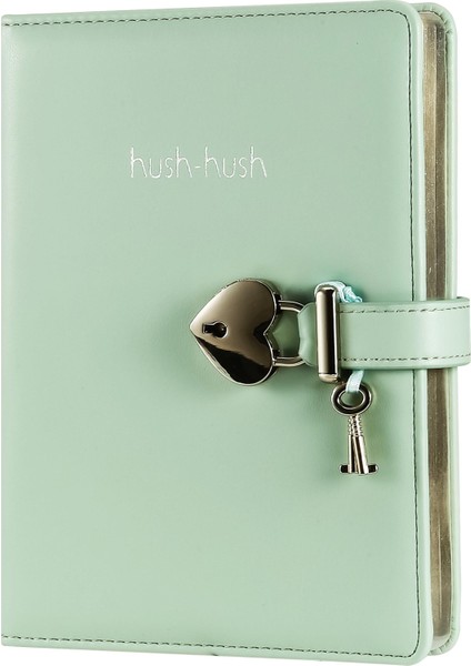 Hush Hush Pastel Yeşil Kilitli Defter ve Kalem Çantası Seti