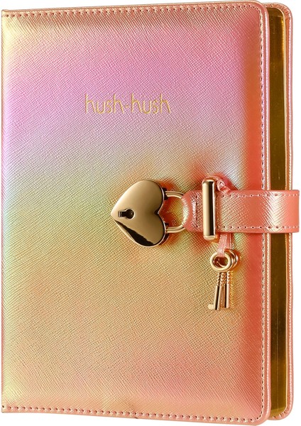 Hush Hush Metalik Pembe Kilitli Defter ve Kalem Çantası Seti fiyatları
