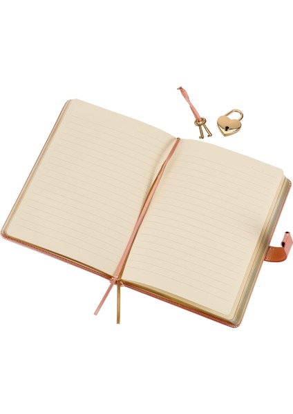 Hush Hush Metalik Pembe Kilitli Defter ve Kalem Çantası Seti modelleri