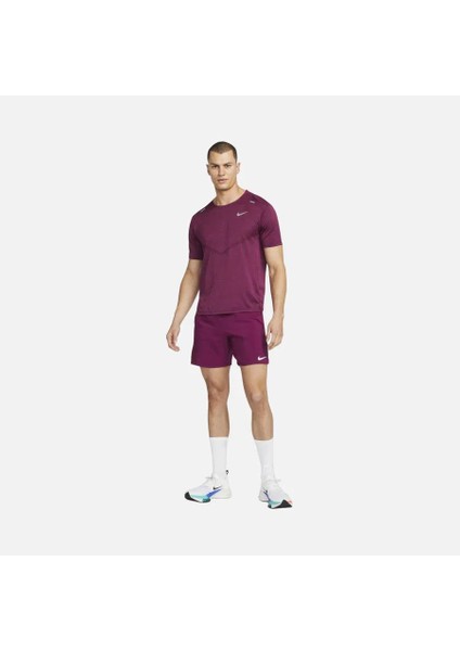 Dri-Fit Adv Techknit Ultra Short-Sleeve Running Top Erkek Koşu Spor Bordo Tshirt CZ9046 modelleri