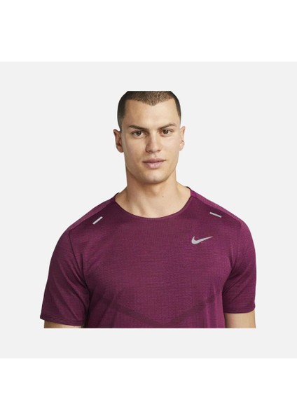 Dri-Fit Adv Techknit Ultra Short-Sleeve Running Top Erkek Koşu Spor Bordo Tshirt CZ9046 indirimleri