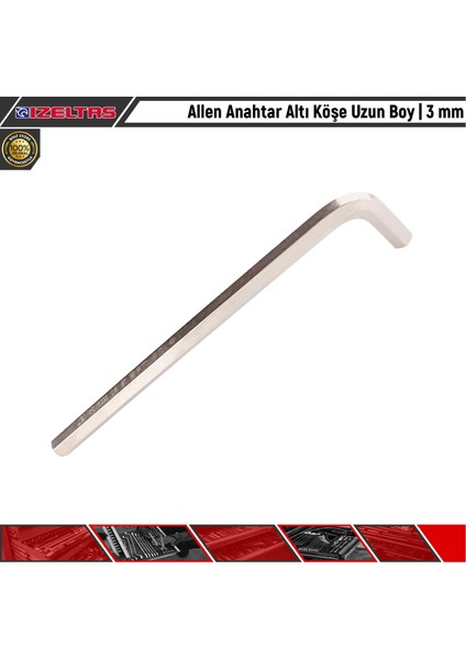 Allen Anahtar Altı Köşe Uzun Boy 3 mm