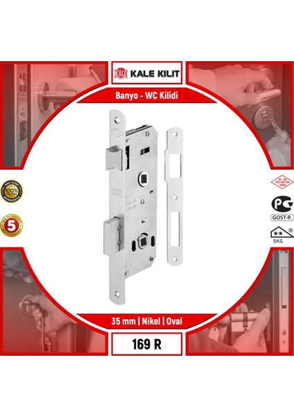 Banyo - Wc Kilidi Oval 169 R 35 mm Nikel 169R3500004