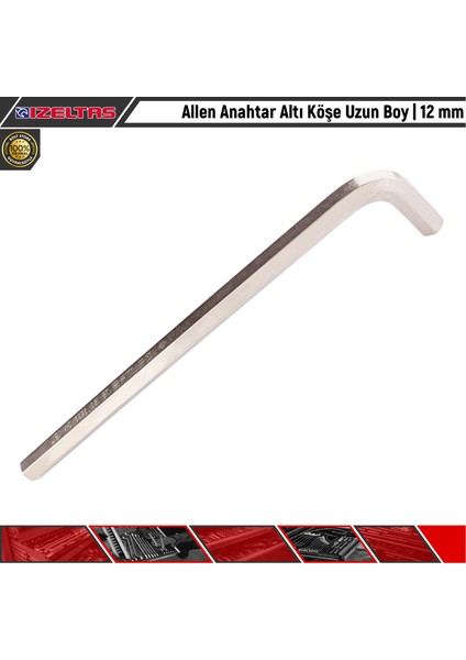 Allen Anahtar Altı Köşe Uzun Boy 12 mm