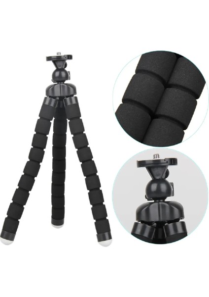 The Wlue 26 cm Süngerli Ahtapot Tripod Telefon Tutucu Aparat