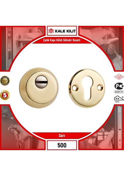 Çelik Kapı Kilidi Silindir Rozeti | 500 | Sarı | 50000000001