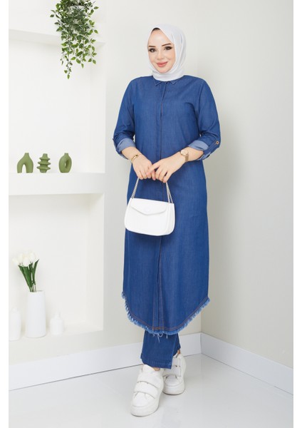 Kadın Pantolonlu Ikili Kot Takım modelleri