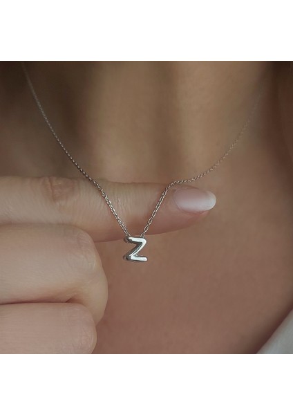 925 Ayar Gümüş Bombeli Harf Kolye fiyatları