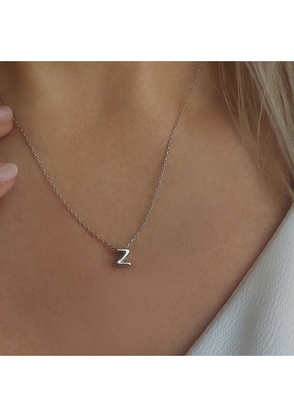 925 Ayar Gümüş Bombeli Harf Kolye modelleri