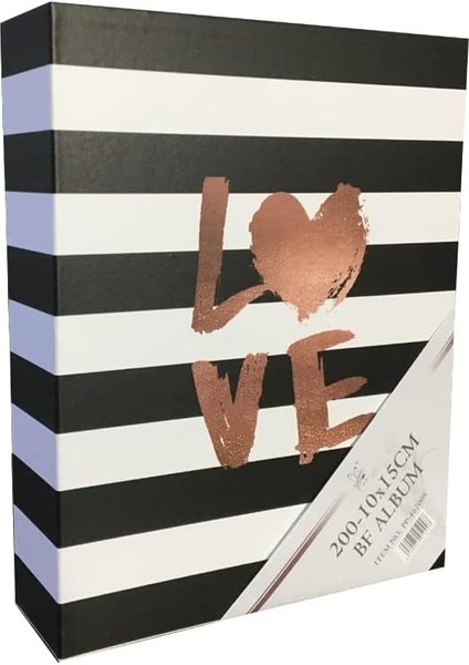 Fotoğraf Albümü 10X15CM 200 Lük Renkli Love Desenli Anı Albümü